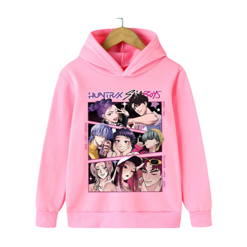 Kawaii KPop Demon Hunters Character Printed Hoodie