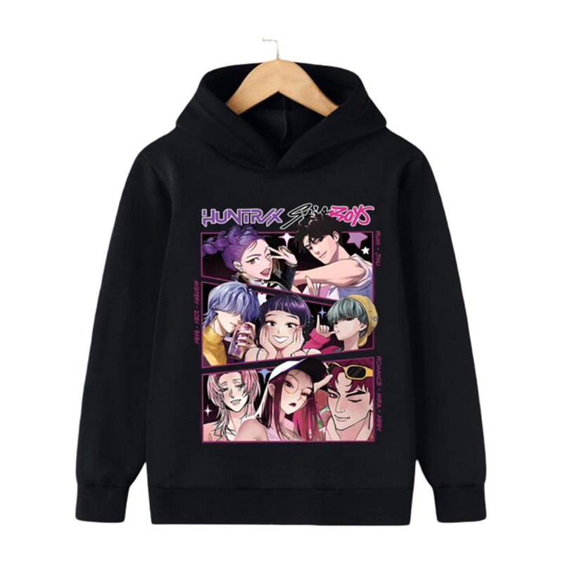 Kawaii KPop Demon Hunters Character Printed Hoodie
