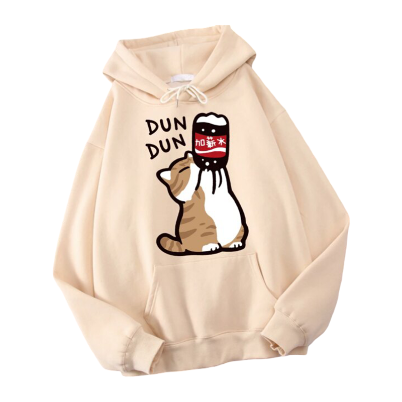 Kawaii Cat Printed Winter Hoodie