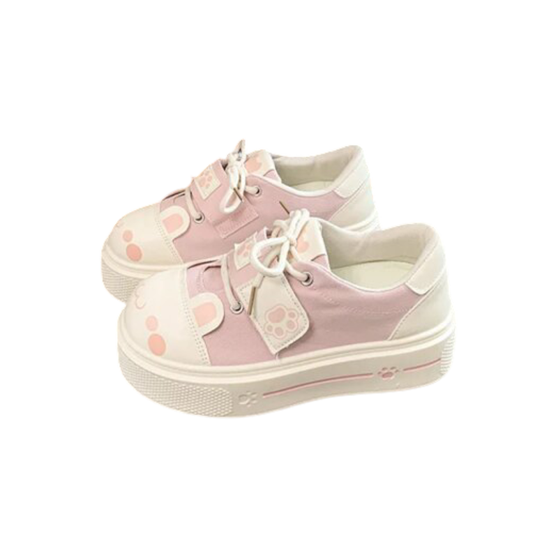 Kawaii Cat Paw Canvas Shoes