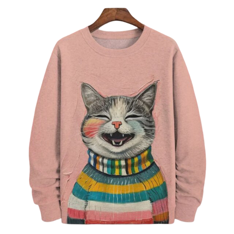 Kawaii Cat Printed Autumn T-Shirt