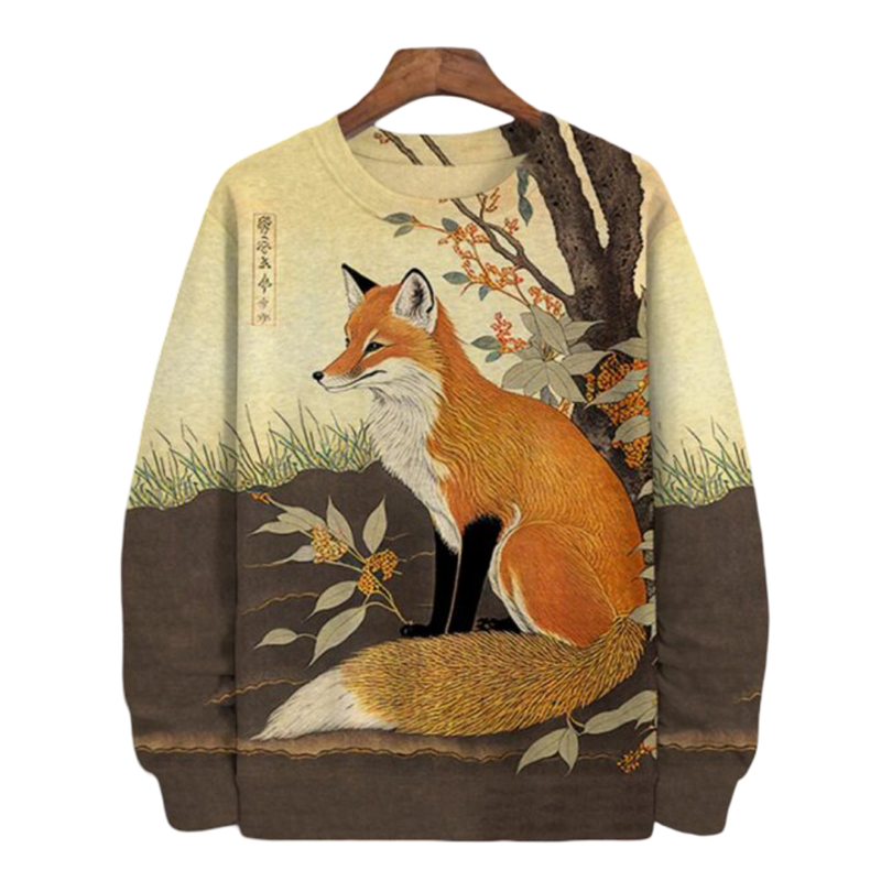 Kawaii Fox Printed T-Shirt