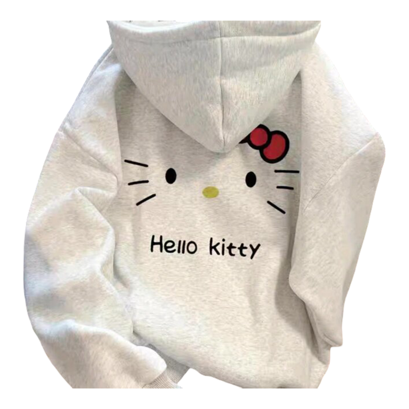 Kawaii Winter Hello Kitty Printed Hoodie
