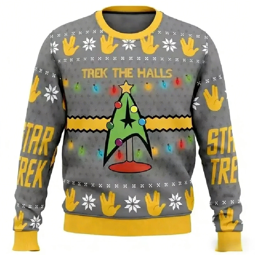 Kawaii Trek The Halls Christmas Printed Sweater