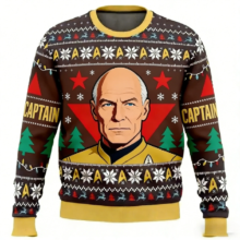 Kawaii Jean-Luc Picard Printed Sweater Kawaii Jean-Luc Picard Printed Sweater