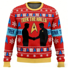 Kawaii Star Trek: Trek The Halls Printed Sweater Kawaii Star Trek: Trek The Halls Printed Sweater