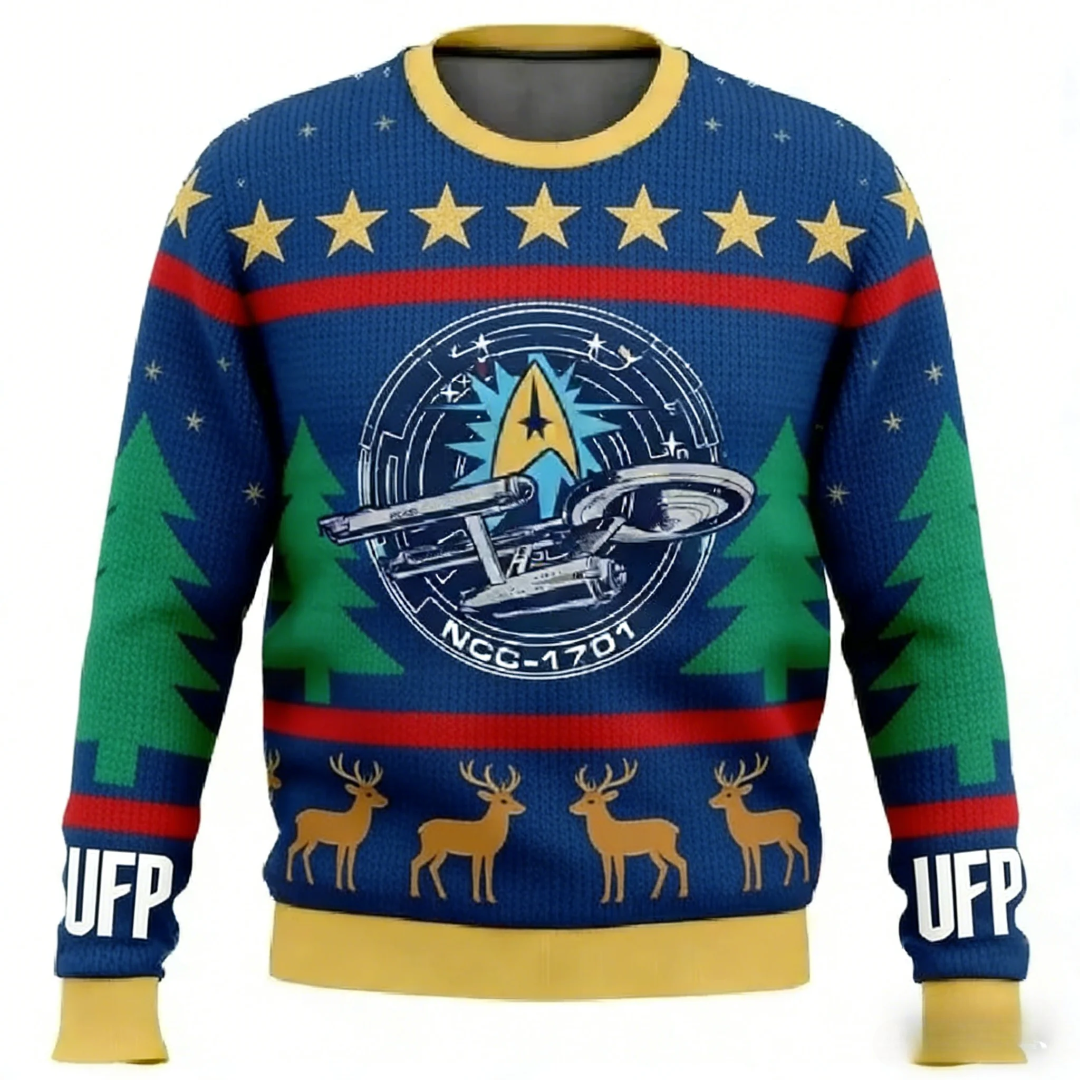 Kawaii Star Trek Command Sticker And NCC-1701 Sweater