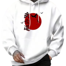 Kawaii The Way Of The Warrior Print Hoodie Kawaii The Way Of The Warrior Print Hoodie