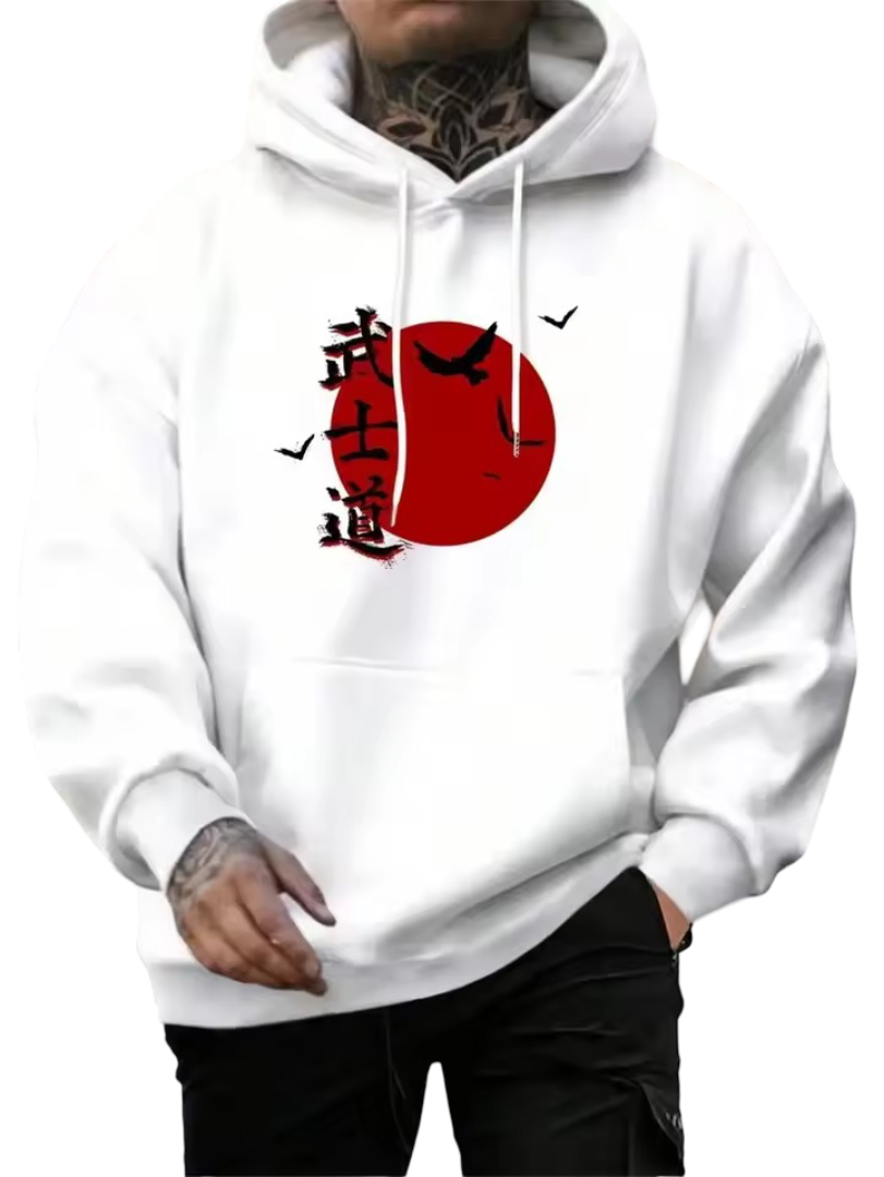 Kawaii The Way Of The Warrior Print Hoodie