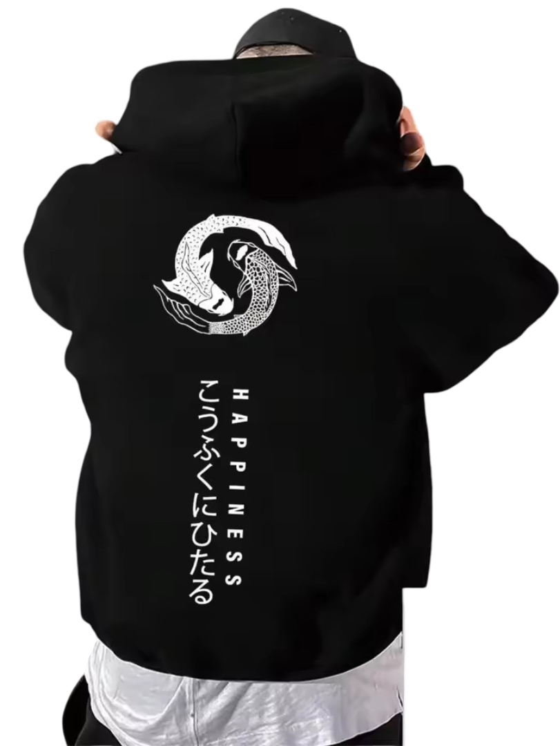 Kawaii Yin And Yang Symbol Printed Hoodie