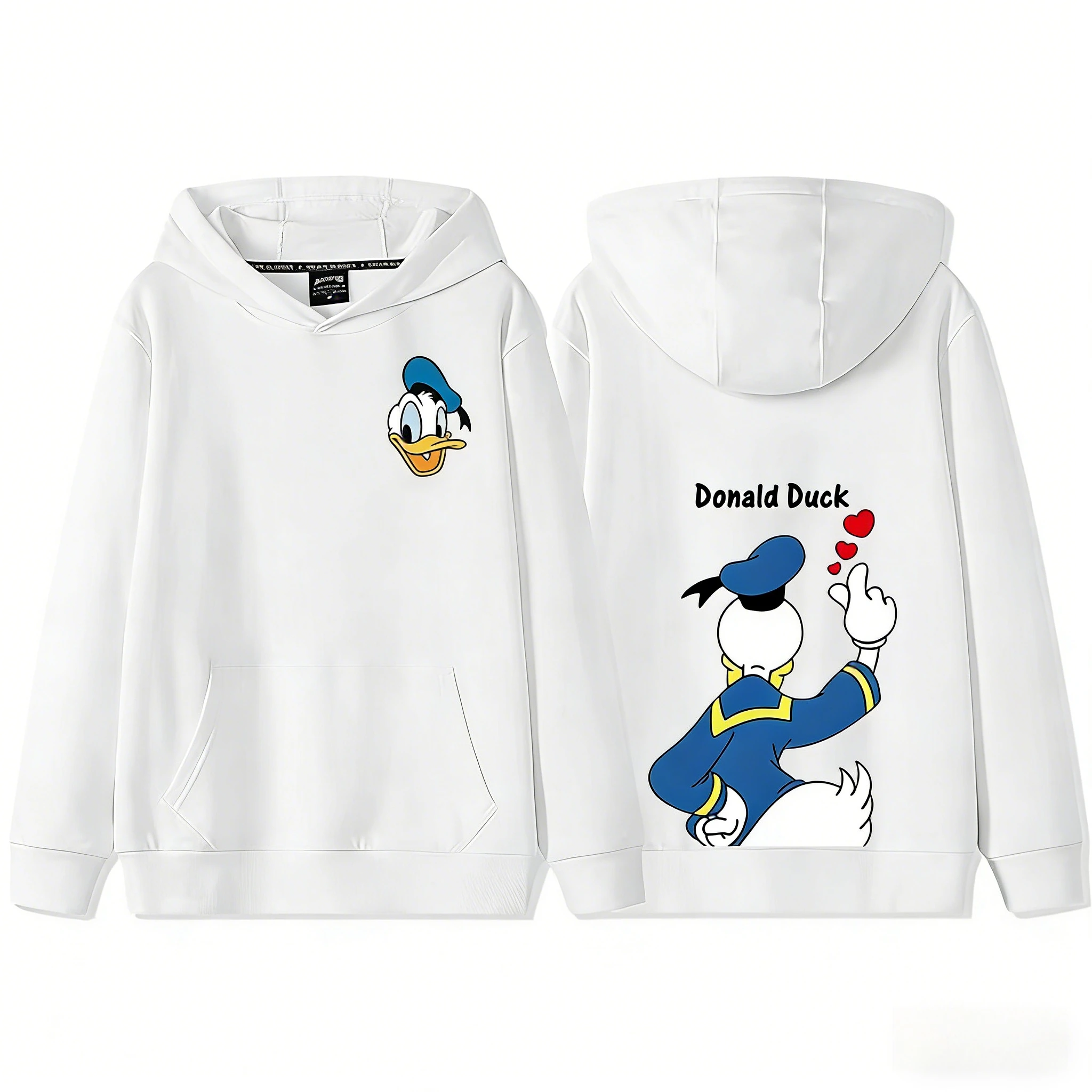 Kawaii Donald Duck Printed Hoodie