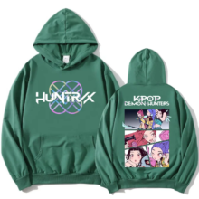 Kawaii KPop Demon Hunters Character Printed Long Sleeve Hoodie Kawaii KPop Demon Hunters Character Printed Long Sleeve Hoodie
