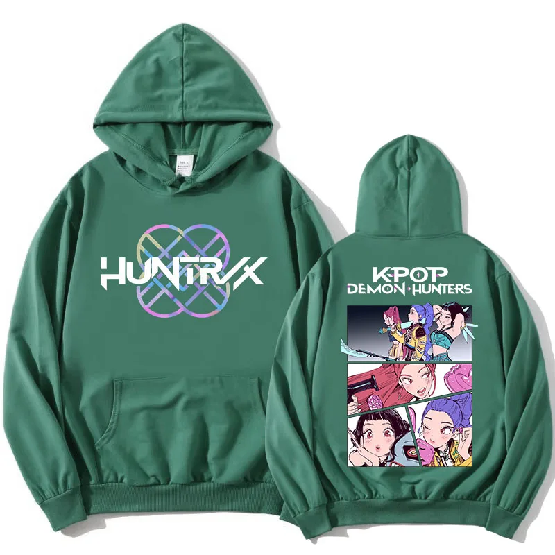 Kawaii KPop Demon Hunters Character Printed Long Sleeve Hoodie