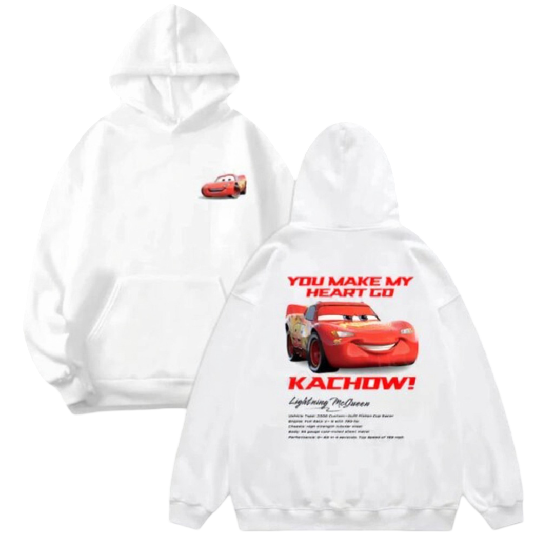 Kawaii Cars Lightning McQueen Long Sleeve Hoodie Kawaii Cars Lightning McQueen Long Sleeve Hoodie