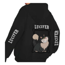 Kawaii Lucifer Cat Printed Hoodie Kawaii Lucifer Cat Printed Hoodie