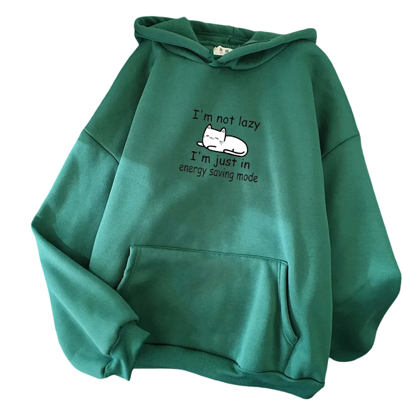 Kawaii Cat Print Hoodie