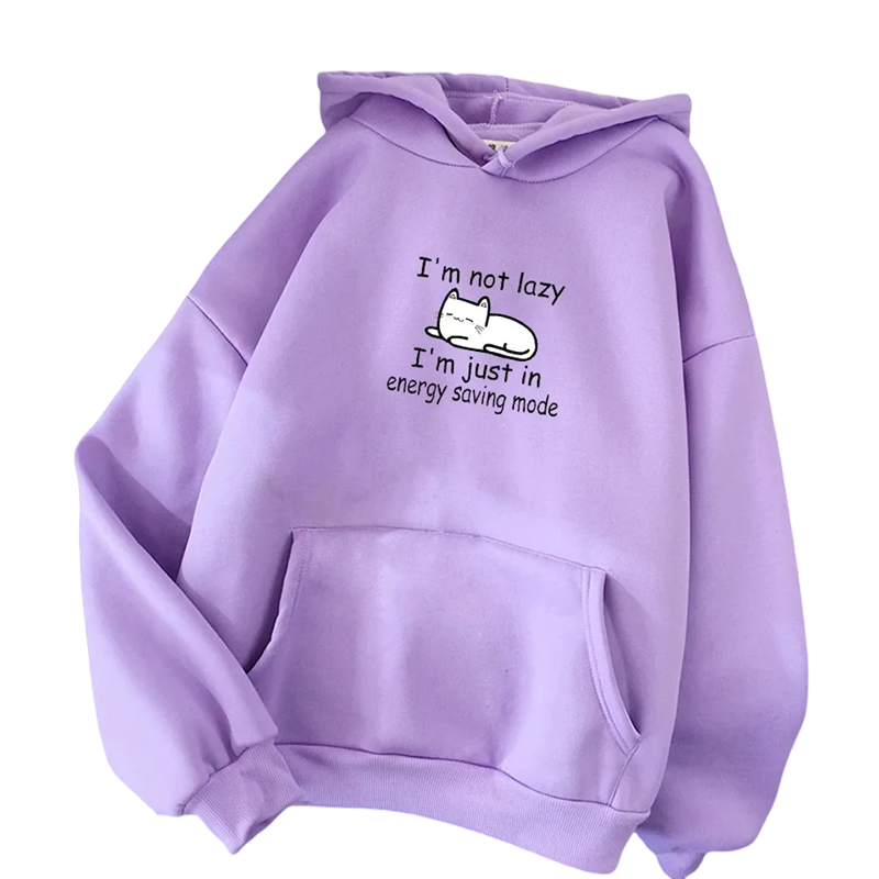 Kawaii Cat Print Hoodie