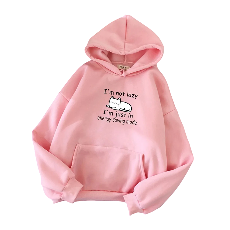 Kawaii Cat Print Hoodie