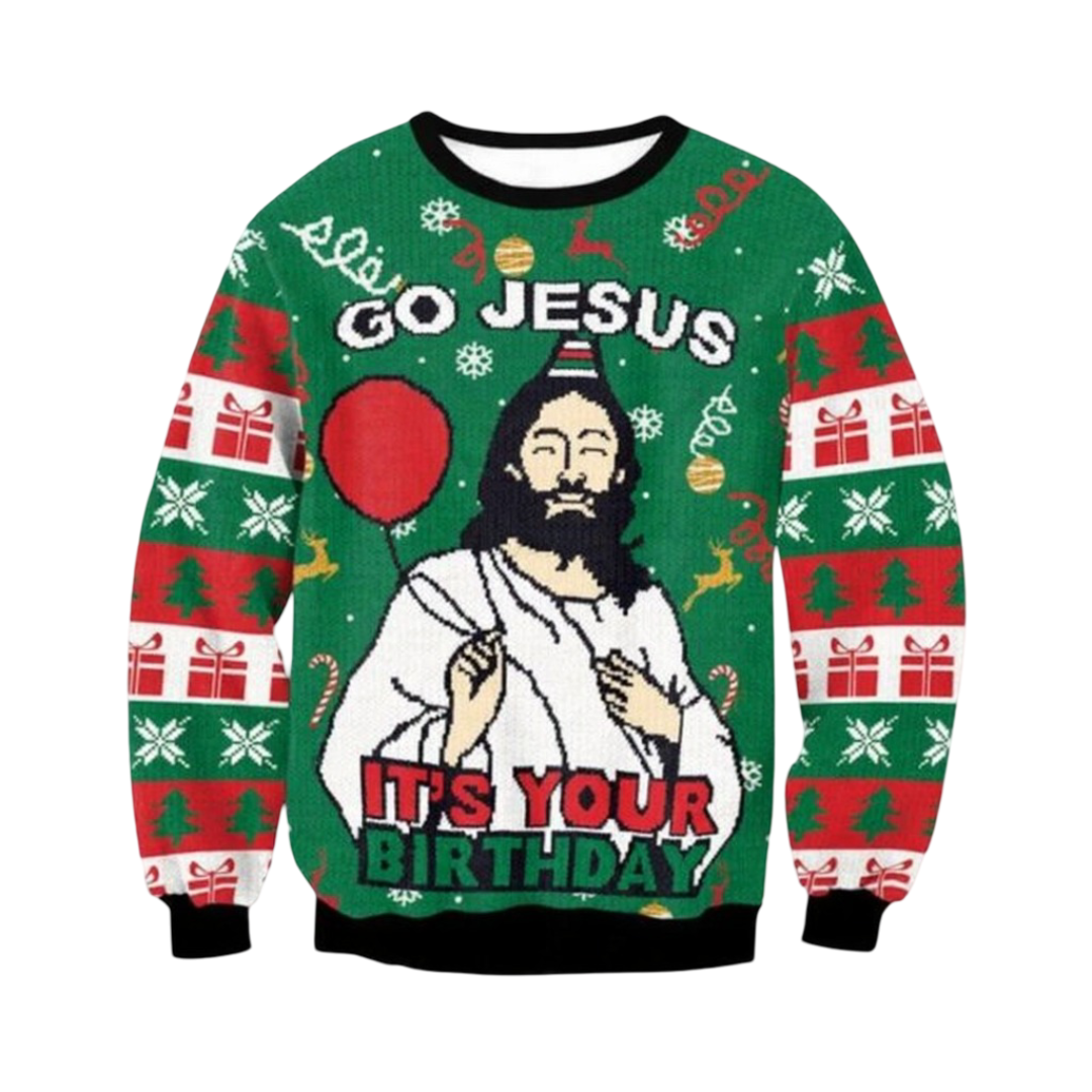 Kawaii Christmas Jesus Printed Sweatshirts Kawaii Christmas Jesus Printed Sweatshirts