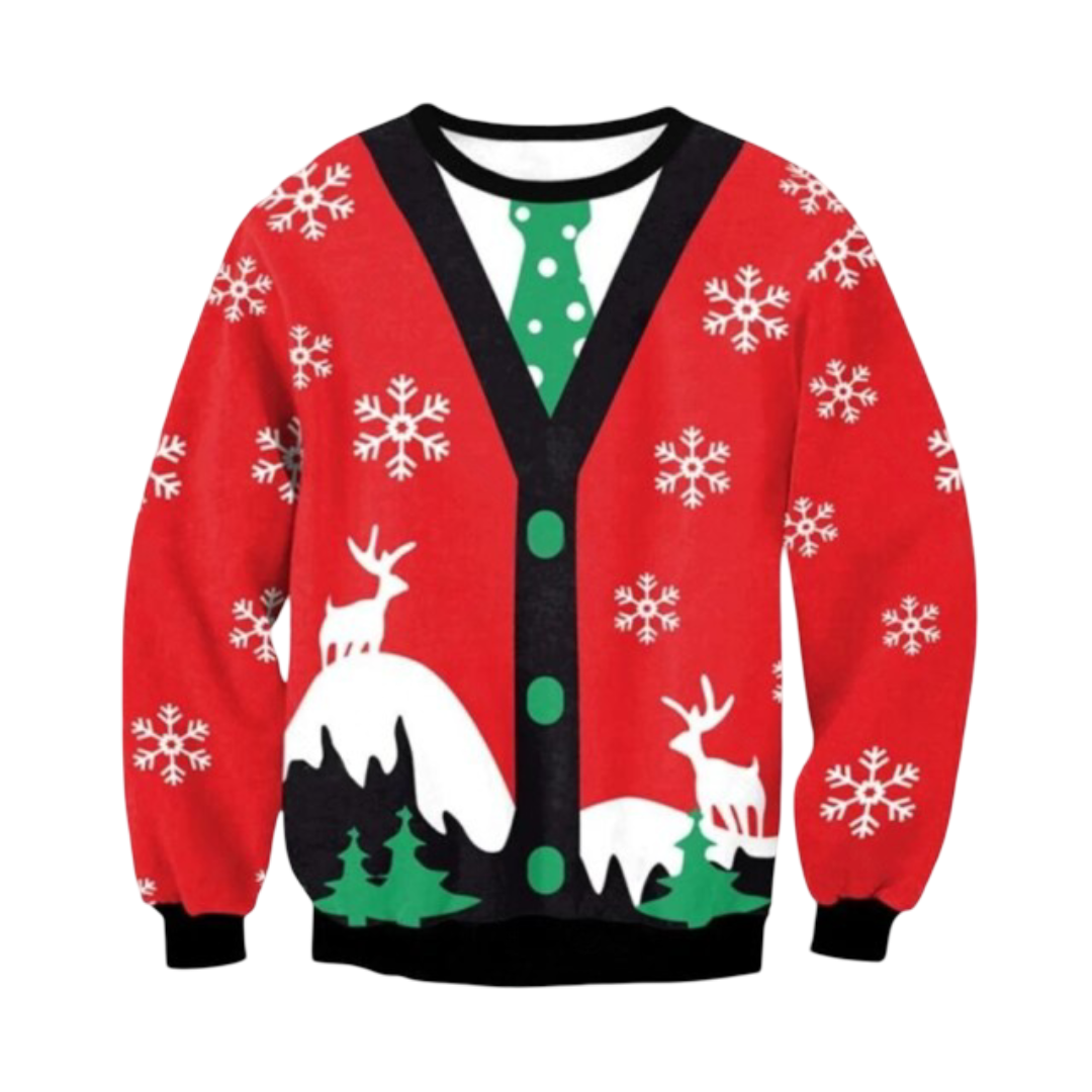 Christmas Kawaii Reindeer Printed Sweatshirts