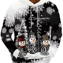 Kawaii Snowman Christmas Theme 3D Print Hoodie Kawaii Snowman Christmas Theme 3D Print Hoodie