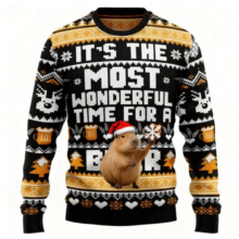 Kawaii Christmas Capybara With Snowflake 3D Printed Sweatshirt Kawaii Christmas Capybara With Snowflake 3D Printed Sweatshirt